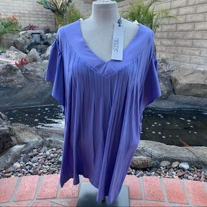 NWT Gorgeous Periwinkle Blouse Size 3X